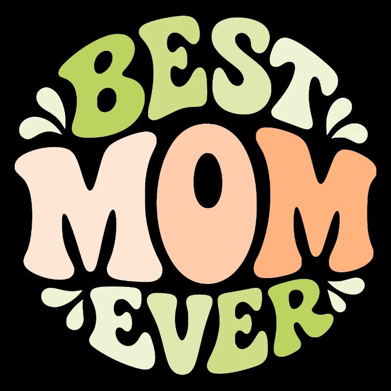 Best Mom Ever Pastell Bubbel-Design