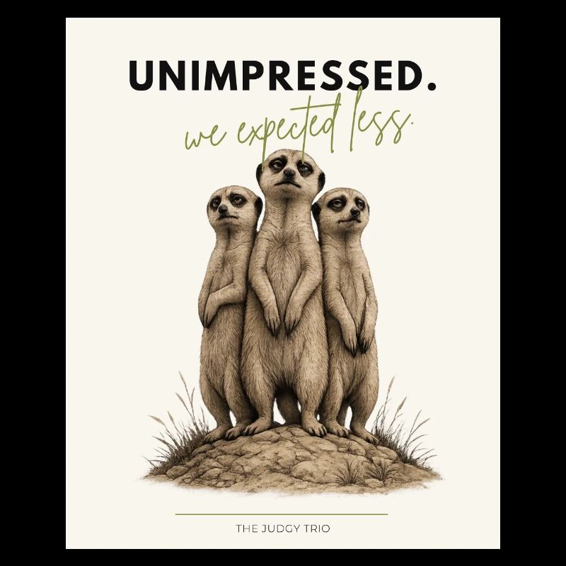 Trio de suricates peu impressionné