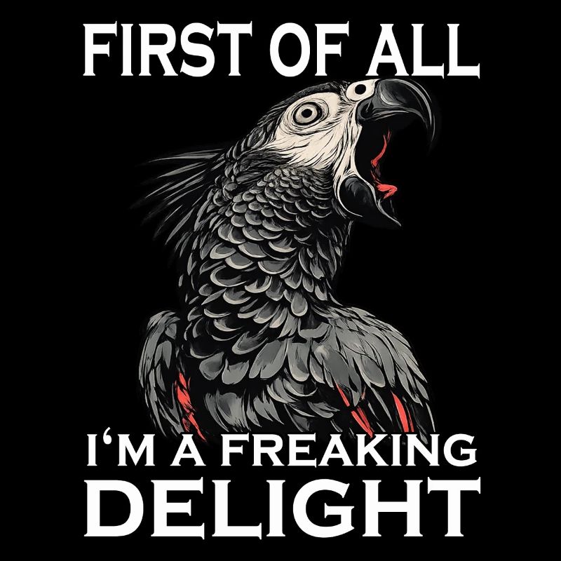 Sarcastic African grey parrot funny bird parrot