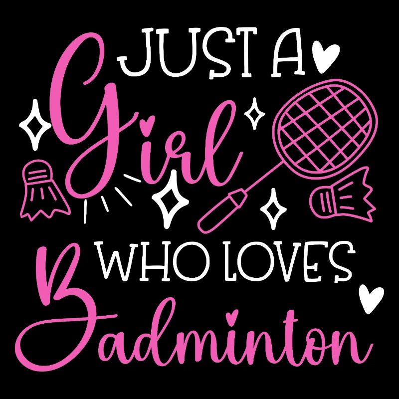 Nur ein Mädchen, das Badminton liebt