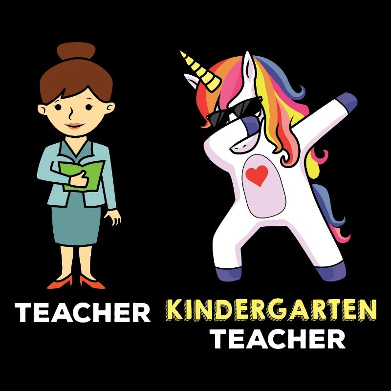 Kindergarten Teacher Dabbing Einhorn