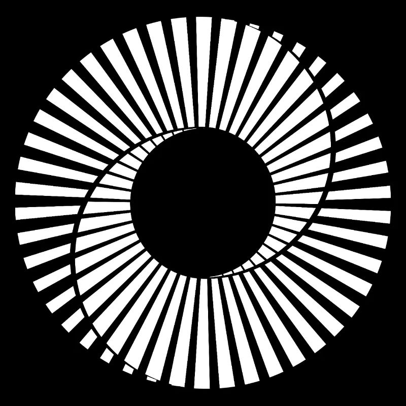Radiales Sunburst-Emblem