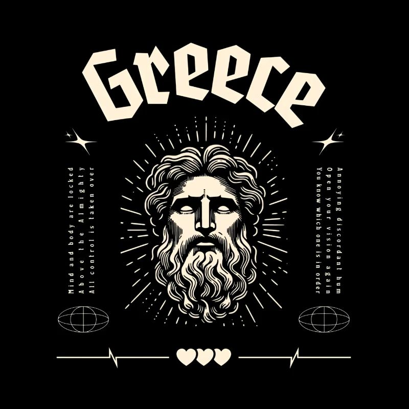 Portrait du dieu ancien de la Grèce