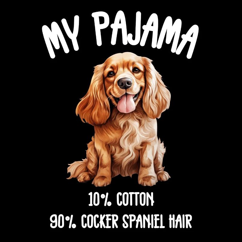 Cheveux de pyjama de cocker spaniel