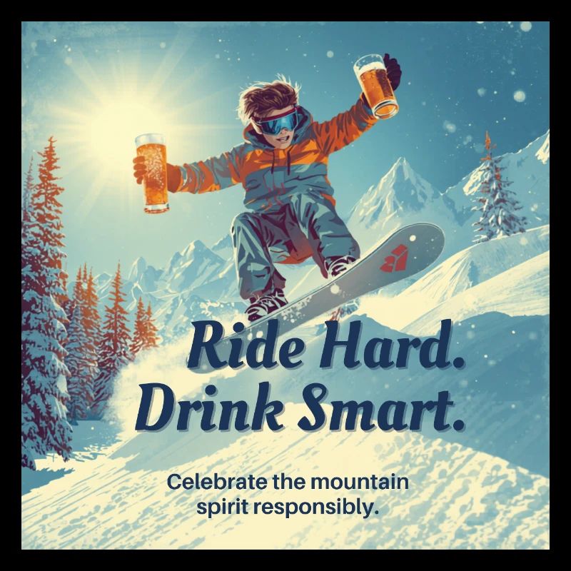 Ride Hard Drink Smart Bergspaß