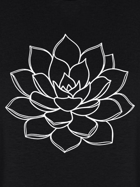 Minimal Line Lotus Bloom