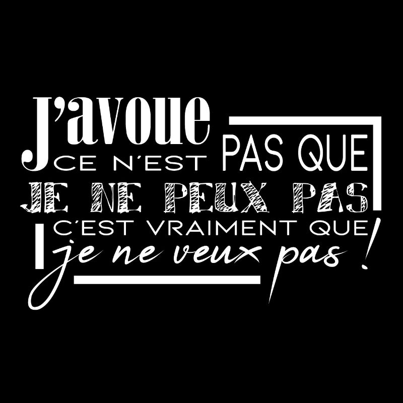 Ce n est pas que je ne peux pas Blanc