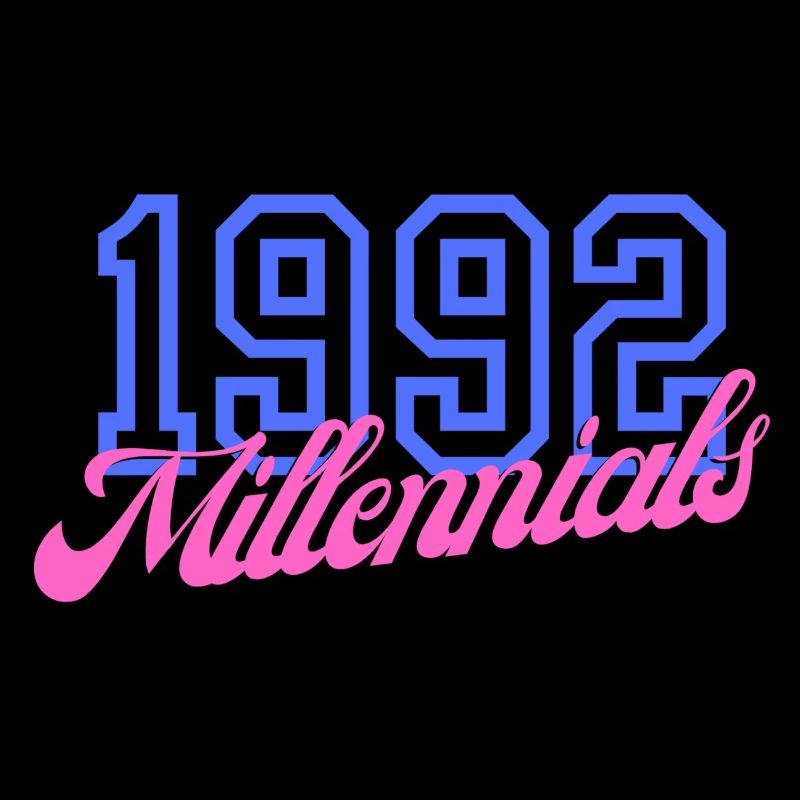 Retro 1992 Millennial Numeric Design