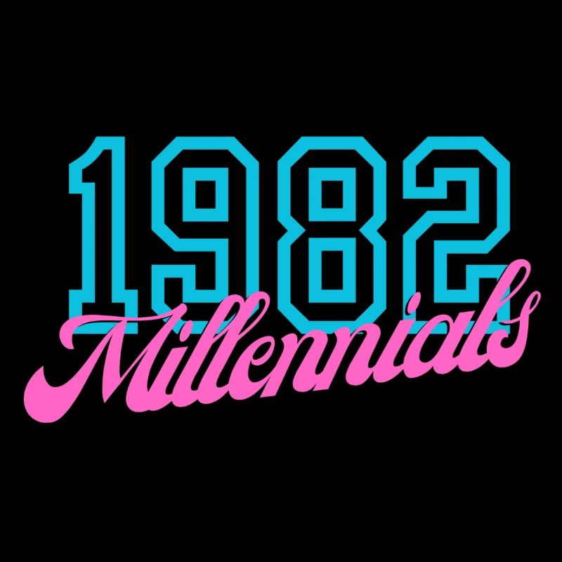 1982 Millennial Retro Numerisches Design