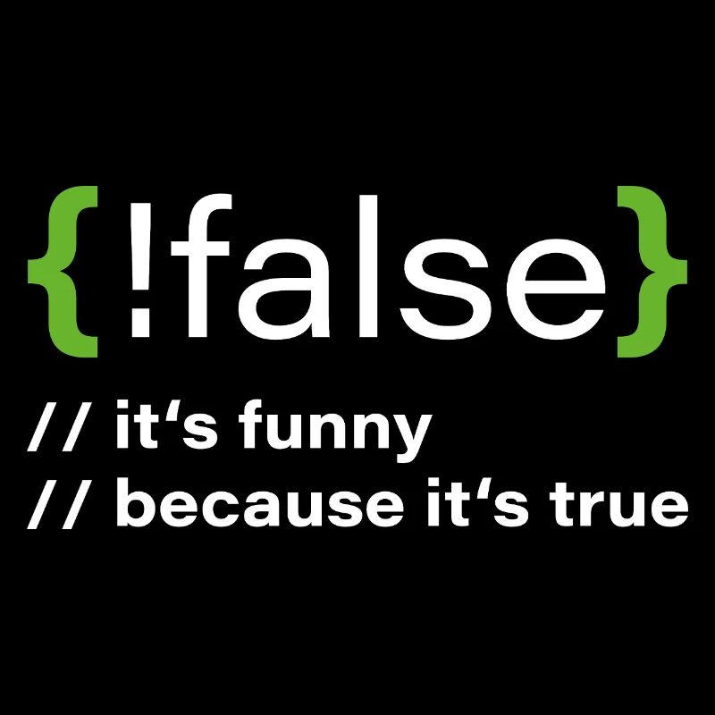 false – Lustiger Programmierer Spruch