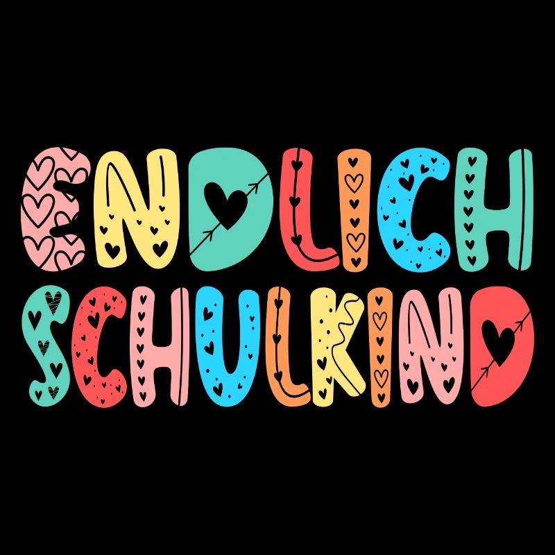 EINSCHULUNG ENDLICH SCHULKIND HERZ