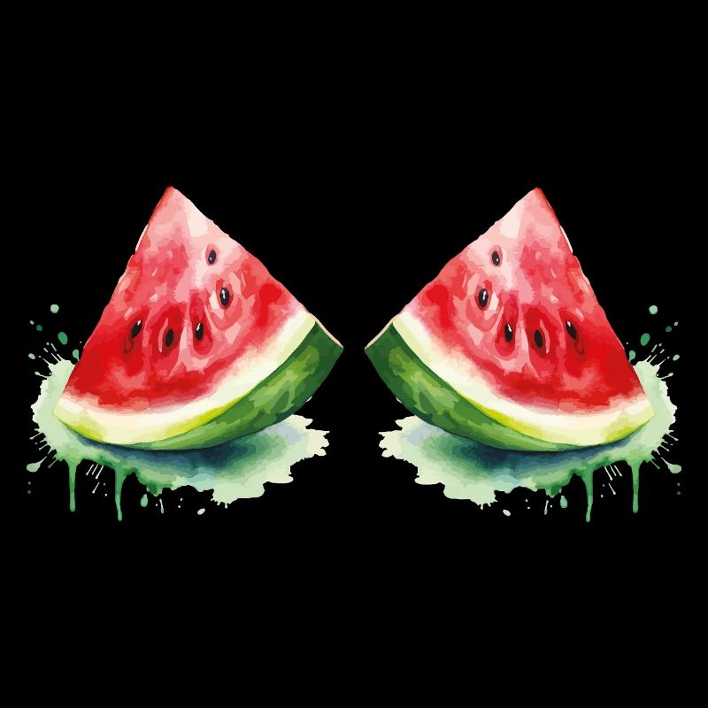 Aquarelle Pastèque