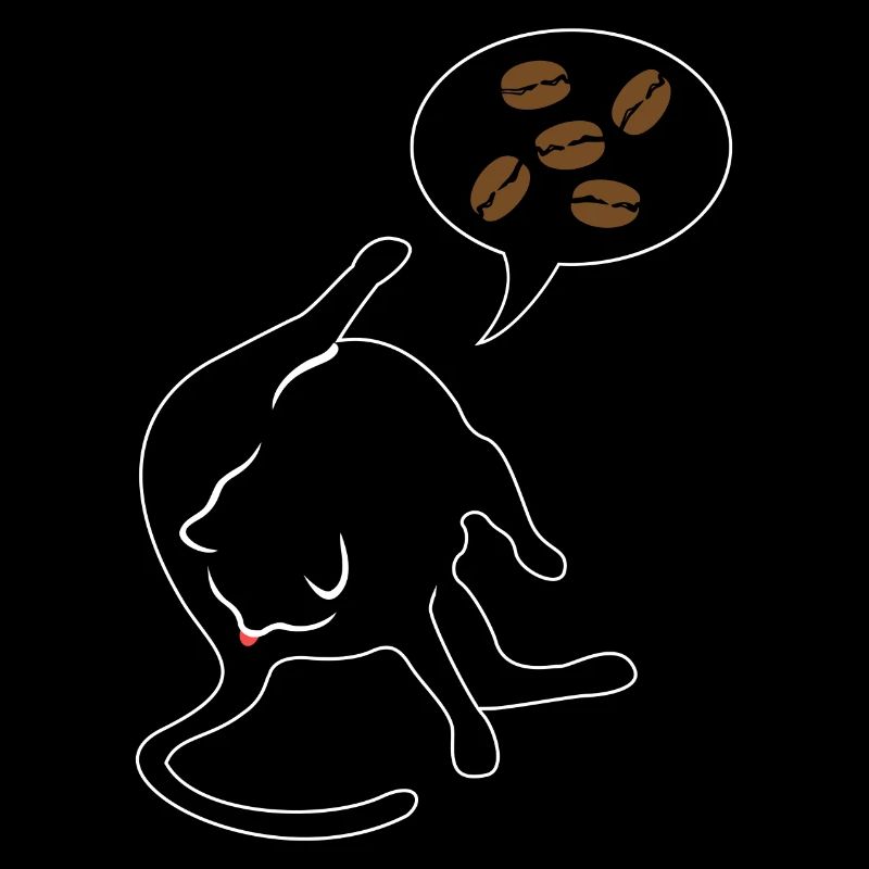 Cat licks butt and thinks about coffee caffeine