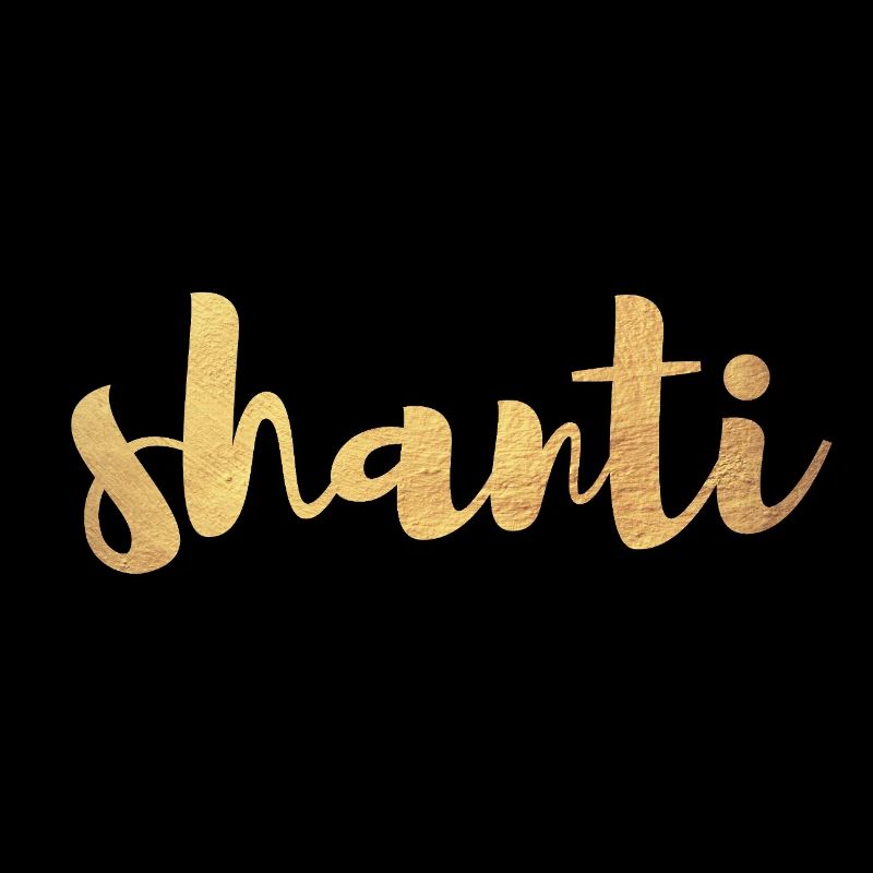 Shanti Gold Tranquility Yoga Peace om Namaste Buddhism