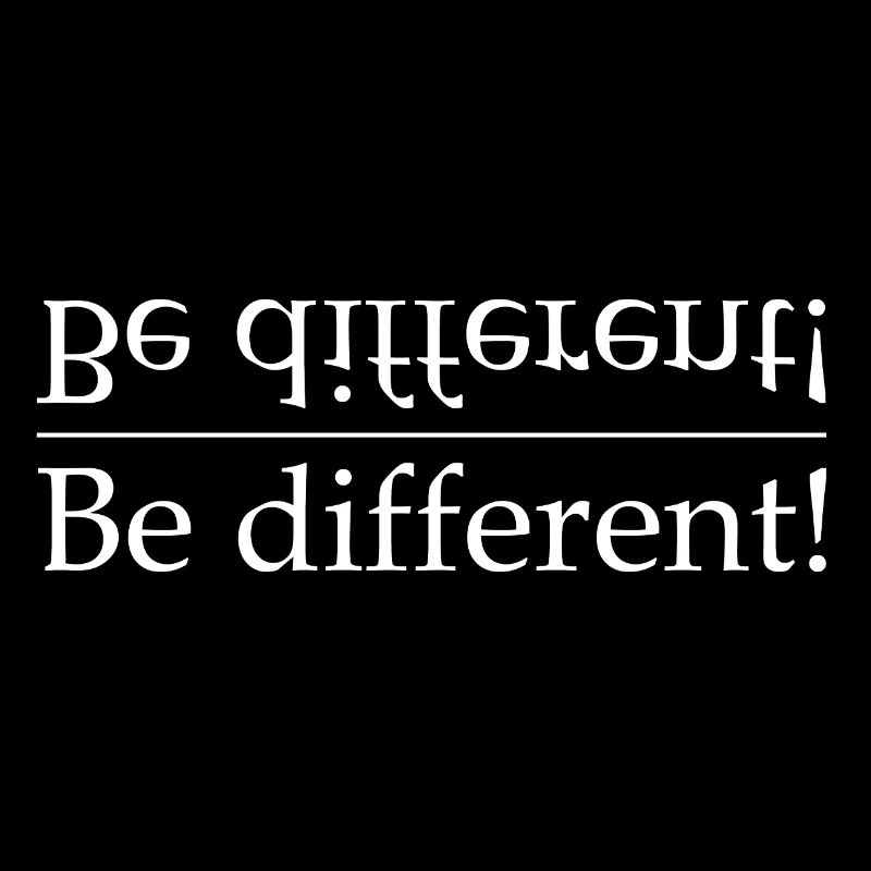 Be different contrast typography