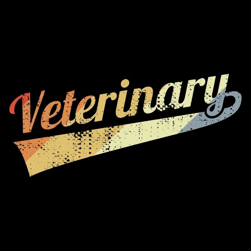 Tierarzt Retro Farbverlauf Logo