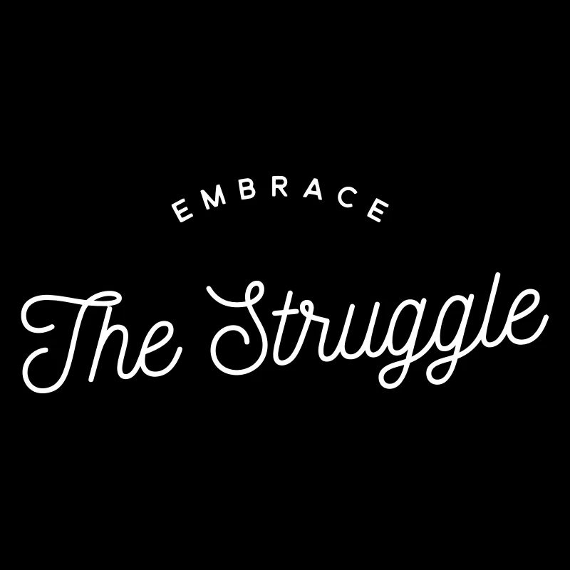 Umarme den Kampf – Motivation Retro White