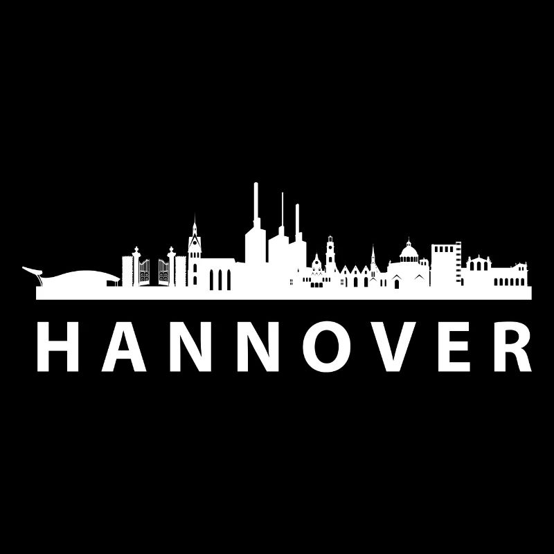 Conception de la silhouette de la ligne d’horizon de Hanovre