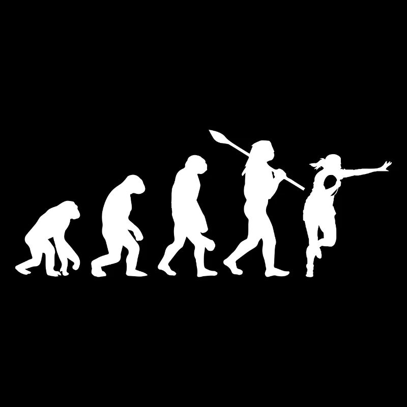 Evolution Of Man Rugby Player Silhouette