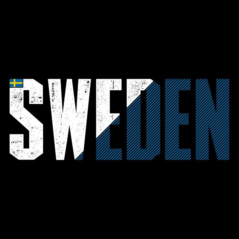 Sweden Bold Flag Typography