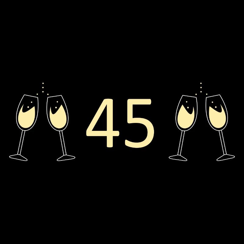 45e anniversaire 45e anniversaire 45 numéro 45 blanc