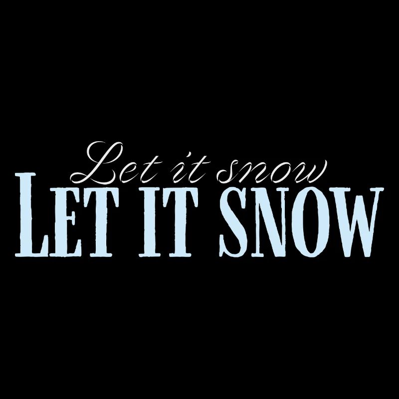 Let It Snow Script Bleu Glacé