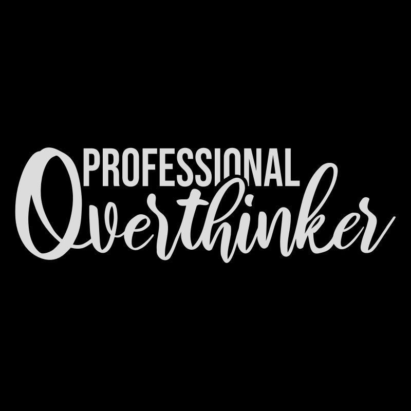 Professional Overthinker Funny Brooding Anxiety Logo