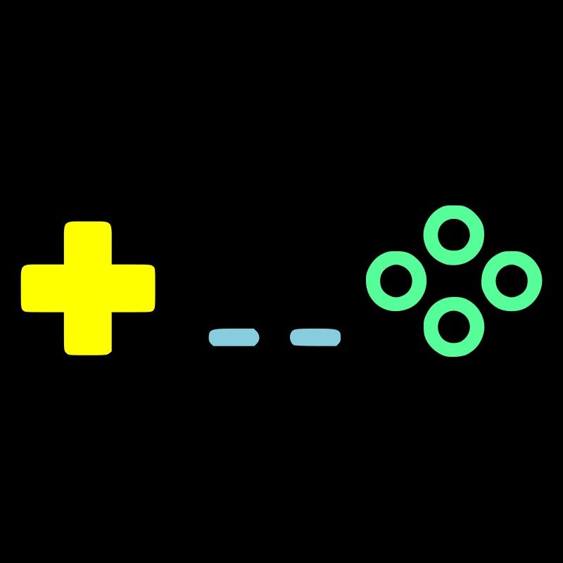 Gaming Controller Buttons Retro Vector