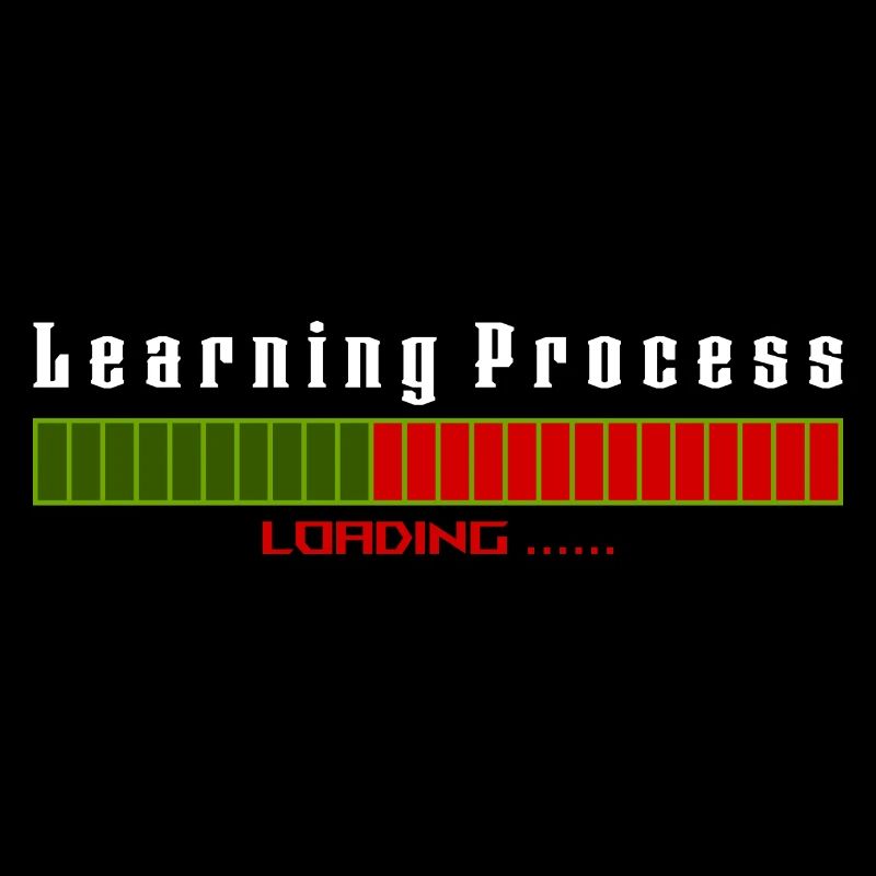 Learning Process Loading black shirt