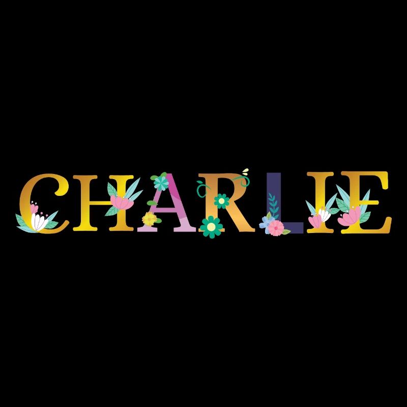 CHARLIE name adorned with flowers