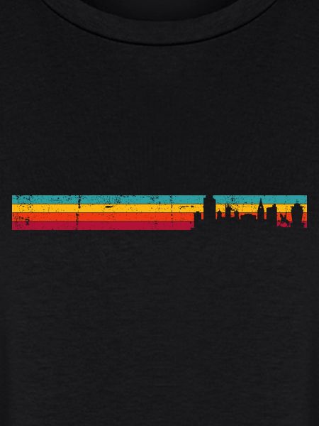 Rétro Skyline Rayures Arc-en-ciel