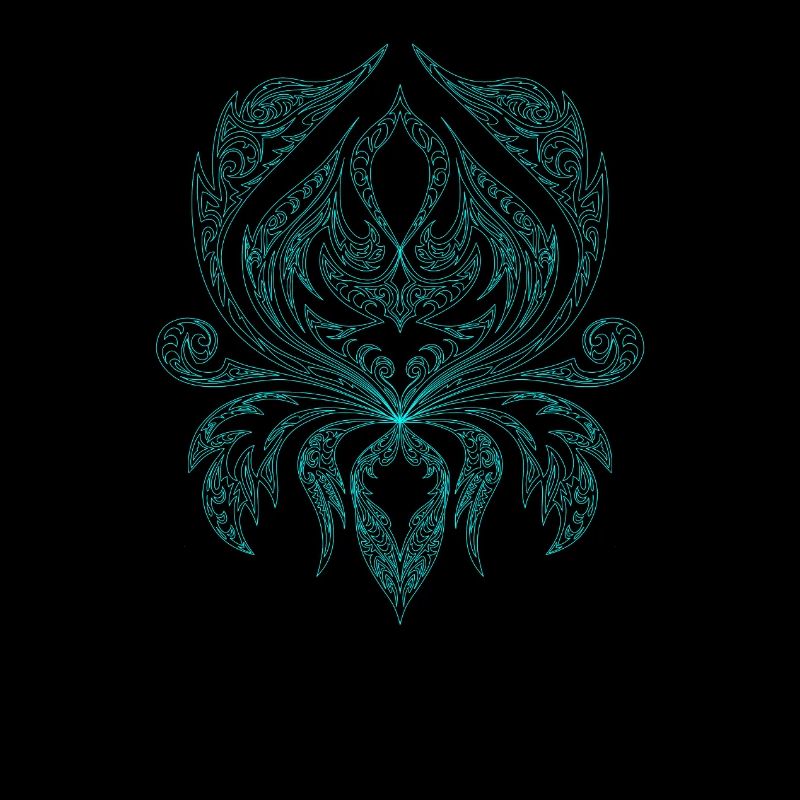 Turquoise Ornament Tribal Pattern