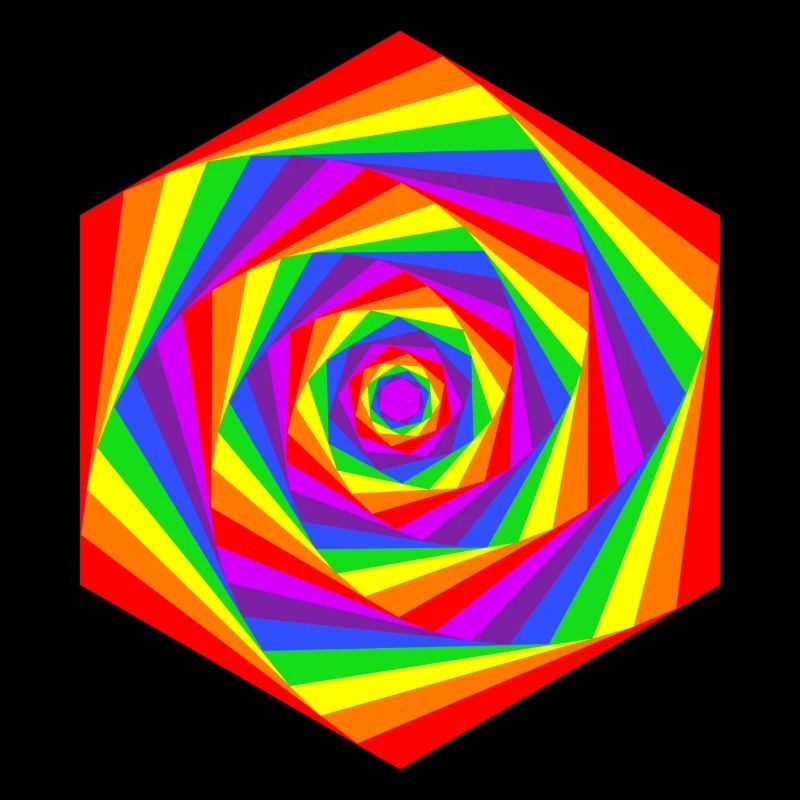 Rainbow hexagon
