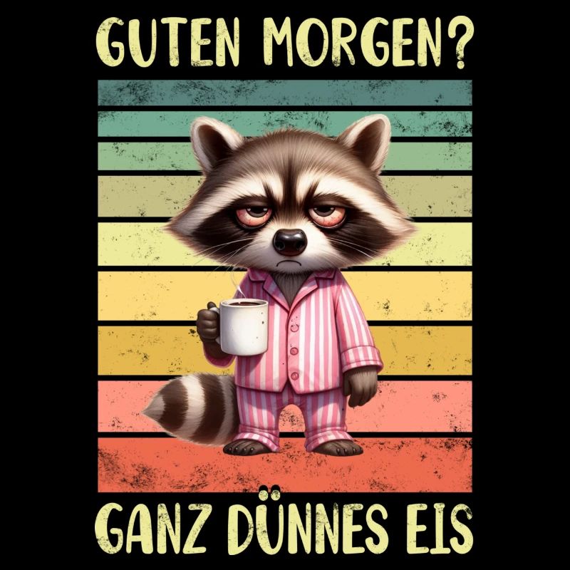 Waschbär Morgenmuffel