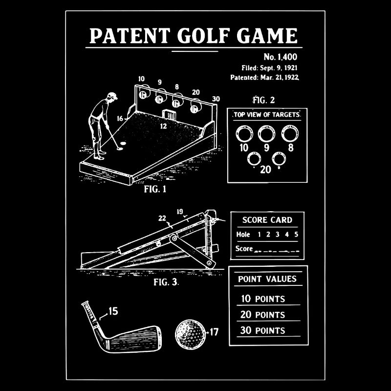 Plan de jeu de golf breveté