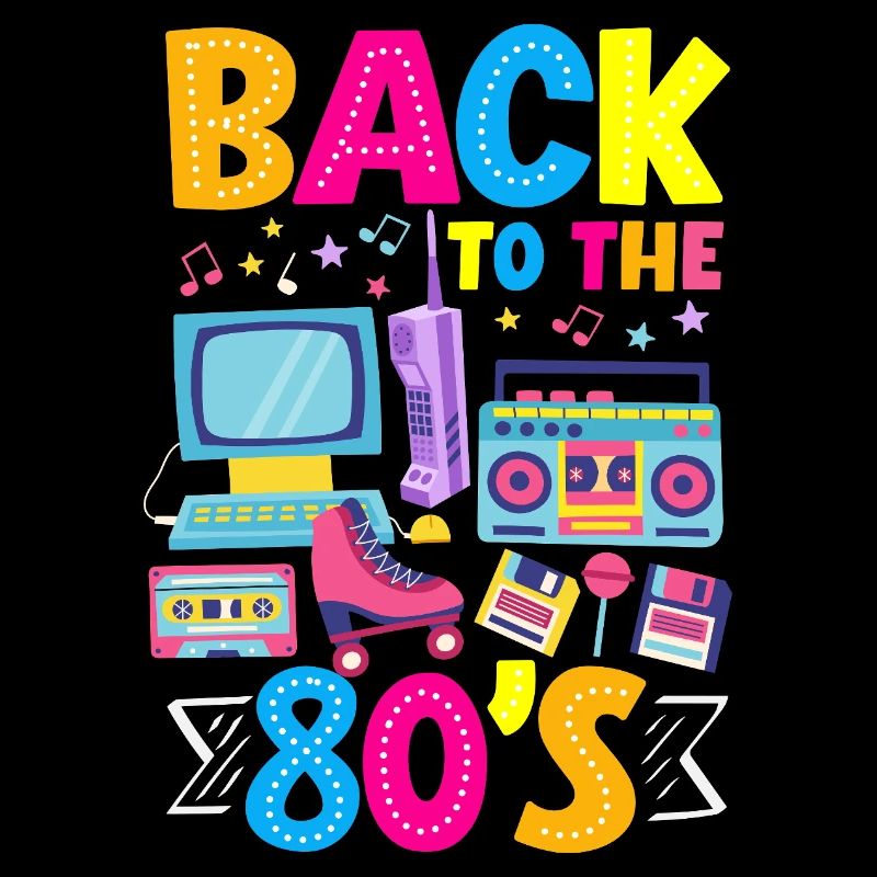 Retro Back to the 80s Vintage Design