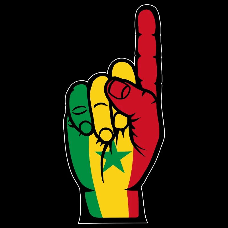 Main du drapeau du Sénégal