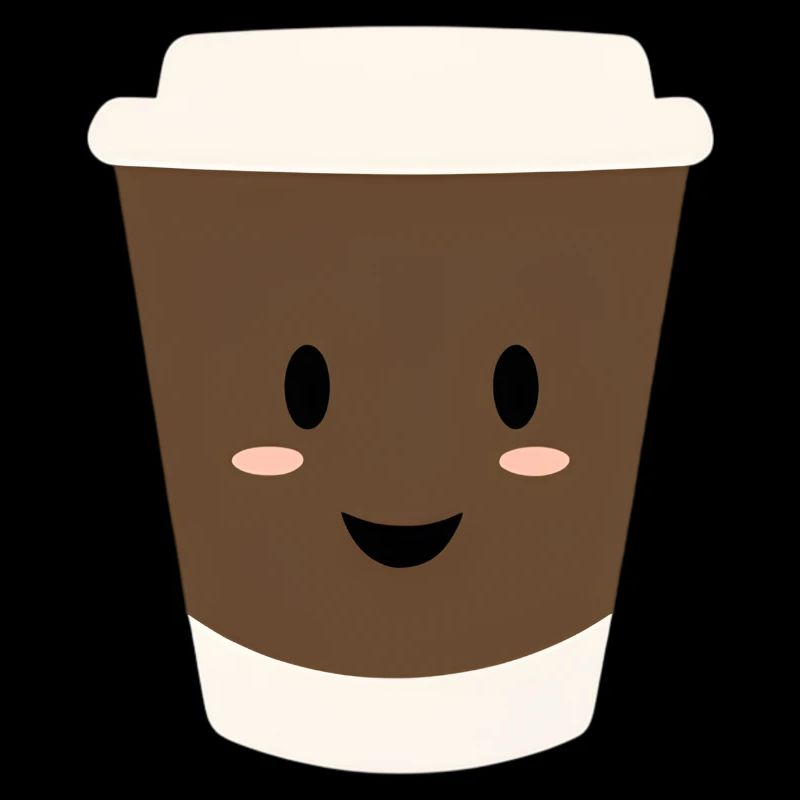 Kawaii Kaffee-Becher Lächeln