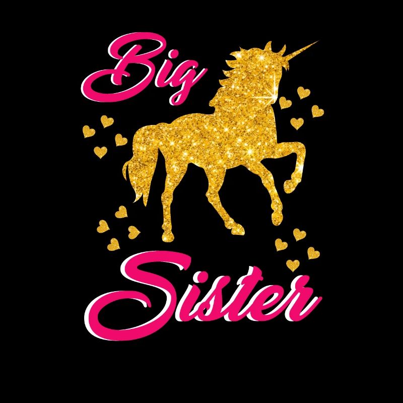 Ich bin ein große Schwester Einhorn Stil