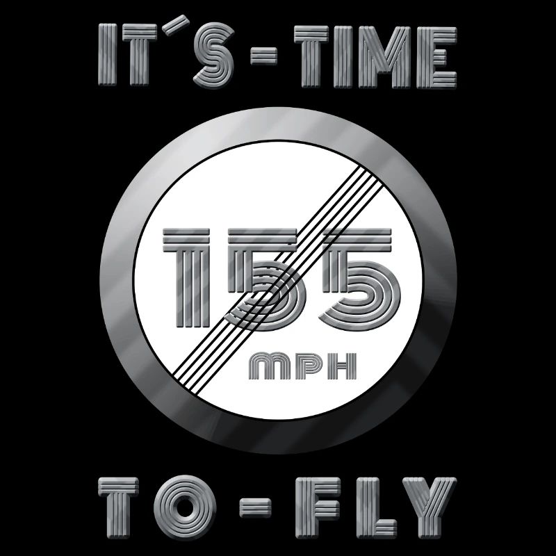 Temps de course 155 mph Design rétro