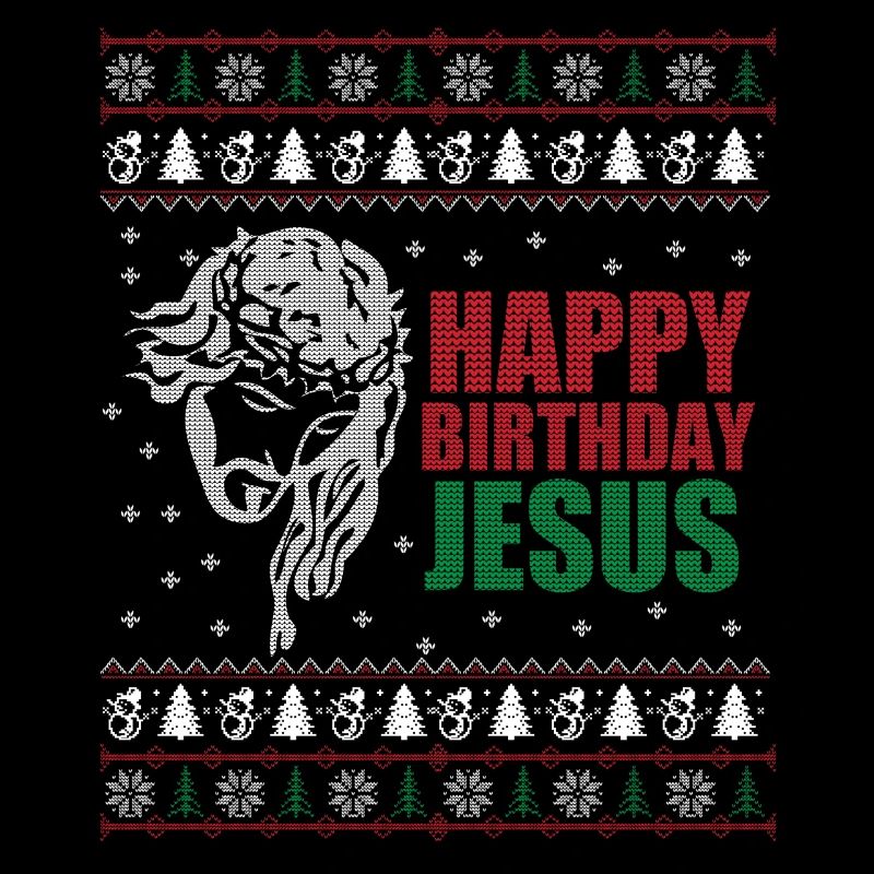 Joyeux anniversaire Jésus laid de Noël Pull