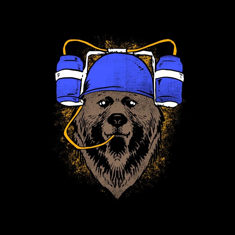Bear drinks beer / gift