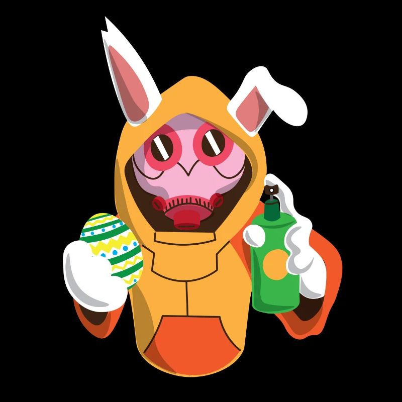 Bunny easter eggs color easter cute sweet gift