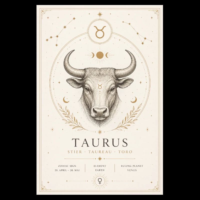 Stier Sternzeichen Kosmos-Illustration