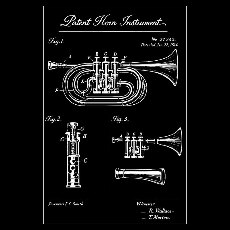 Horn Instrument Blueprint Diagram