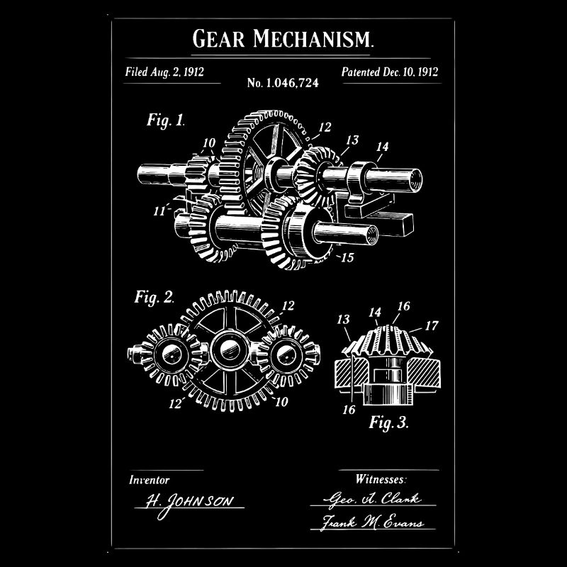 Art de plans de mécanisme d’engrenage