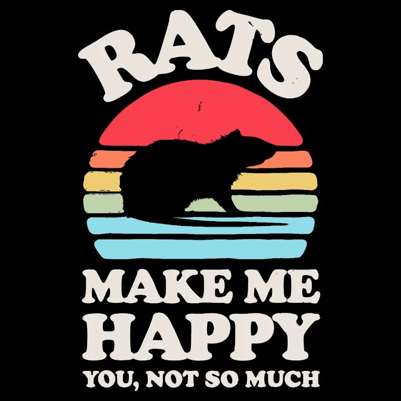 Ratten machen mich glücklich Sonnenuntergangsdesign