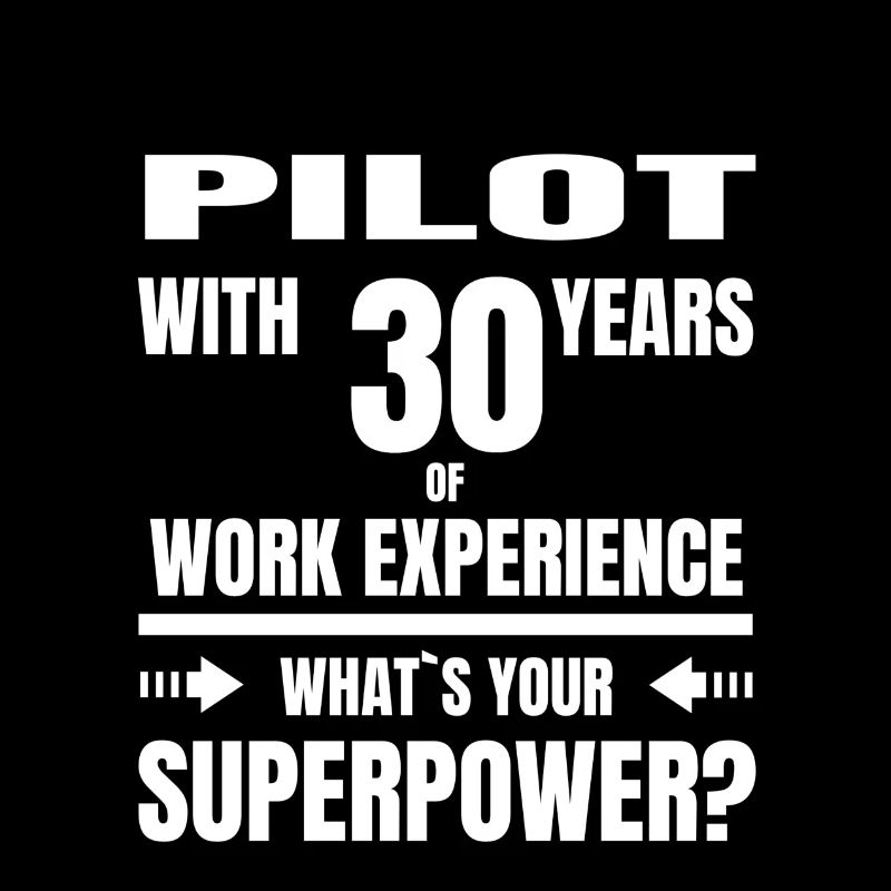 PILOTE DE 30 ANS D'EXPÉRIENCE DE TRAVAIL