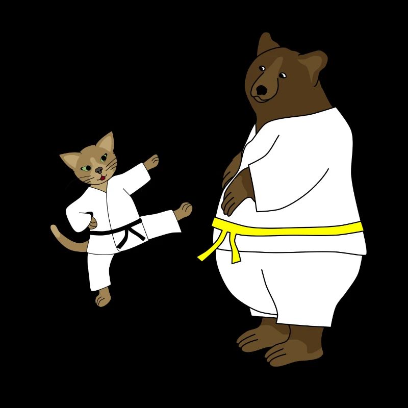 taekwondo Katze und Bär