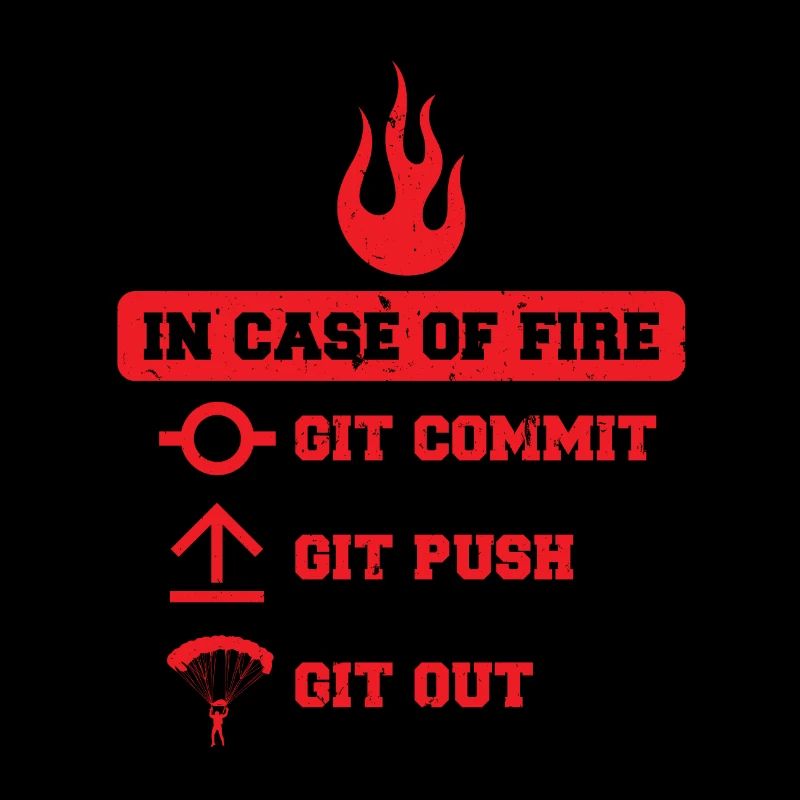 In case of fire: git commit, git push, git out